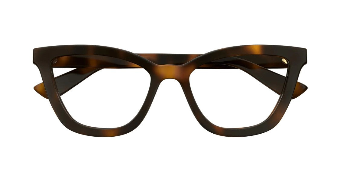 Gucci Havana Tortoiseshell Pattern Bold Oversized Eyeglasses