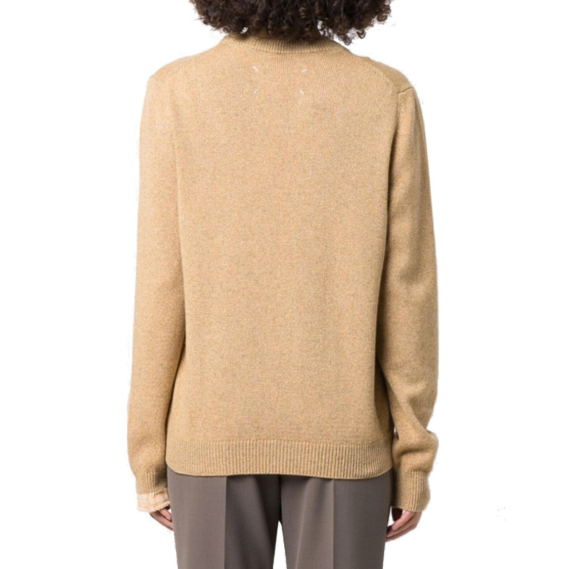Maison Margiela Beige Wool And Cashmere Pullover