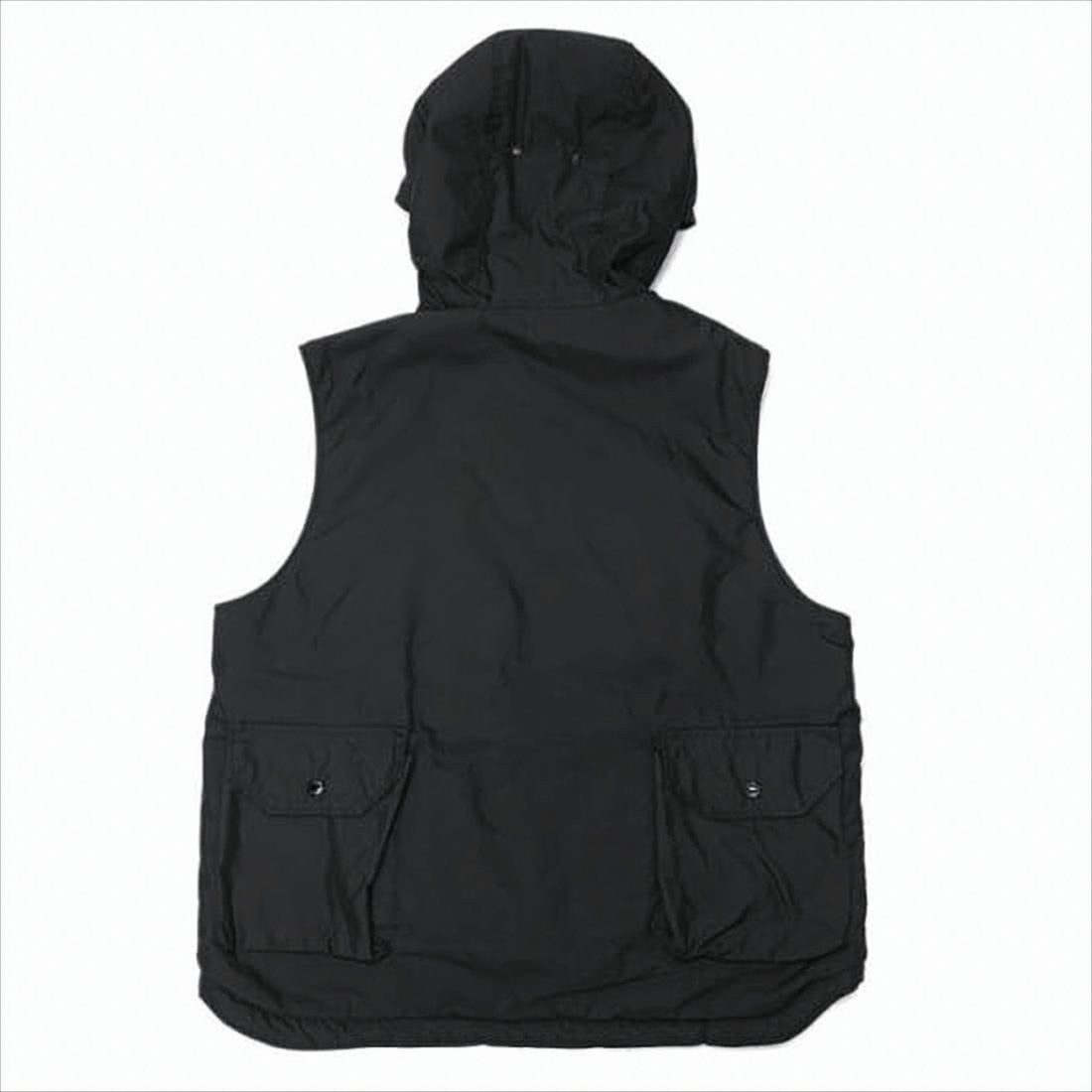 Engineered Garments Hooded Utility Vest With Quilted Interior And Flap Pockets