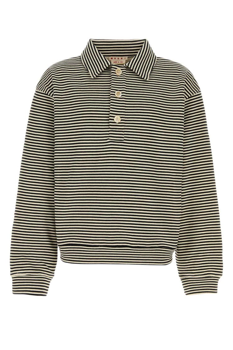 Marni Embroidered Cotton Polo Shirt