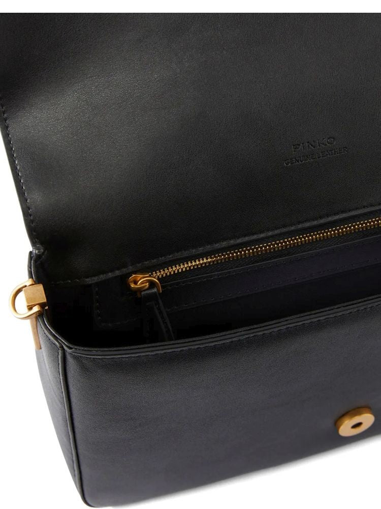 Pinko Rectangular Crossbody Bag With Gold-Tone Bird Clasp