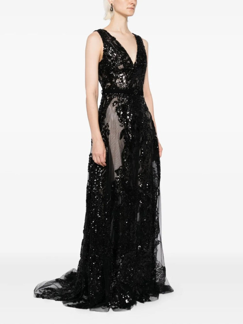 Saiid Kobeisy Embroidered Long Dress