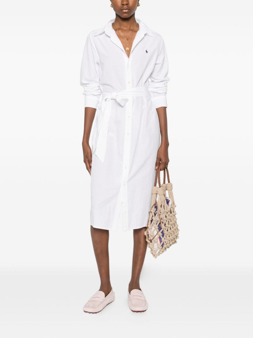 Polo Ralph Lauren Midi Dress With Pointed Collar