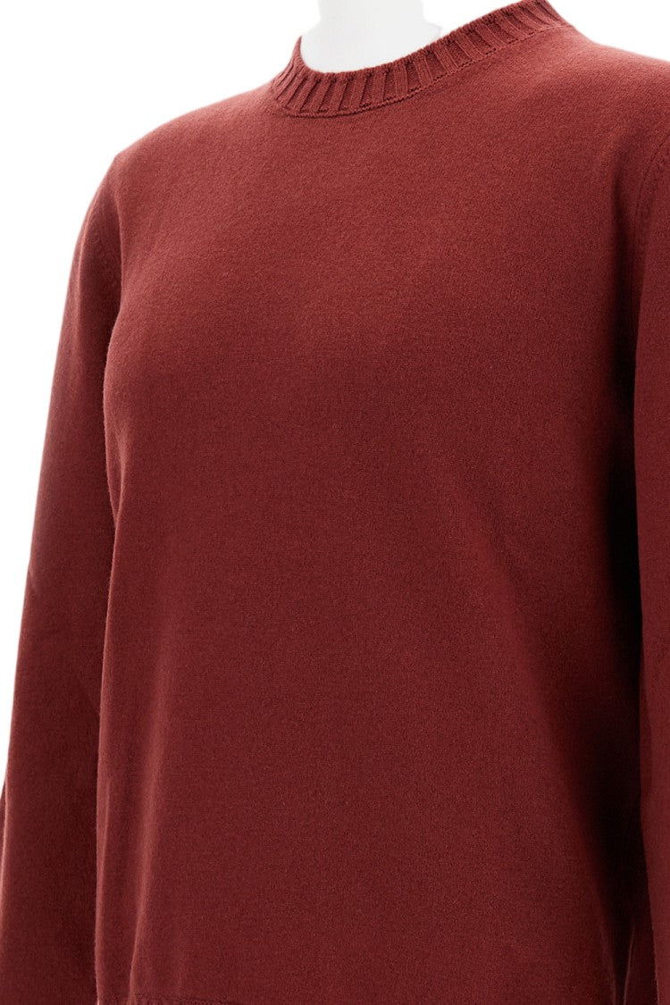Gran Sasso Italian Cashmere Crew Neck Sweater With Ribbed Detailing