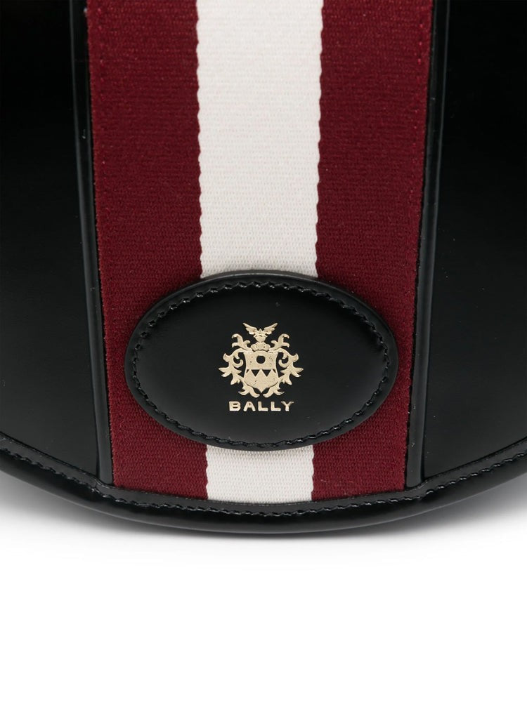 Bally Half-Moon Minibag With Bold Stripe And Gold Accents