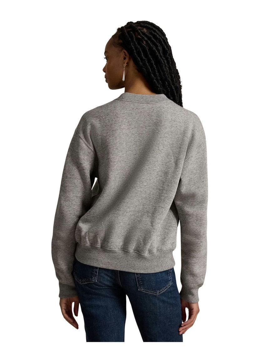 Polo Ralph Lauren Grey Varsity Bear Graphic Sweatshirt