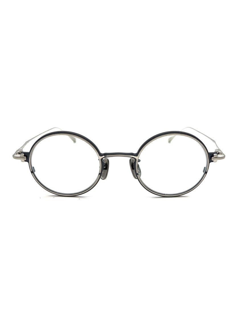 Taylor With Respect Phi Oval Grey Metal Frames