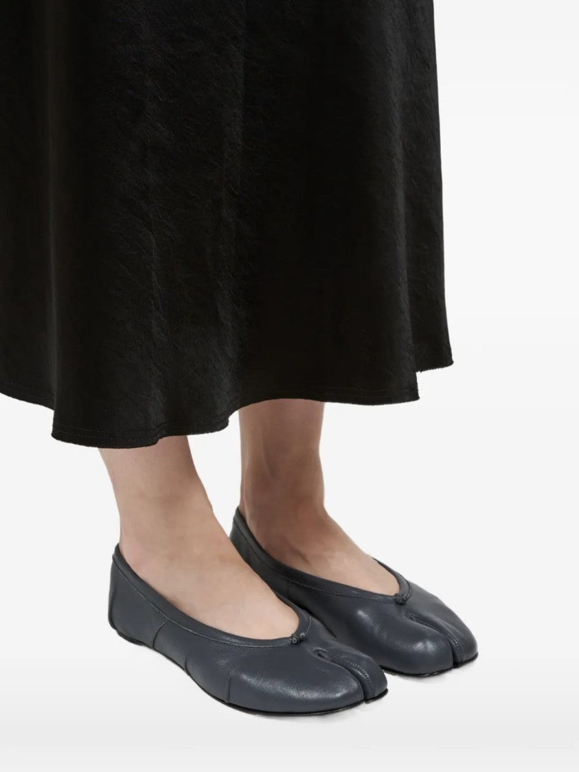 Maison Margiela Grey Split-Toe Leather Flats