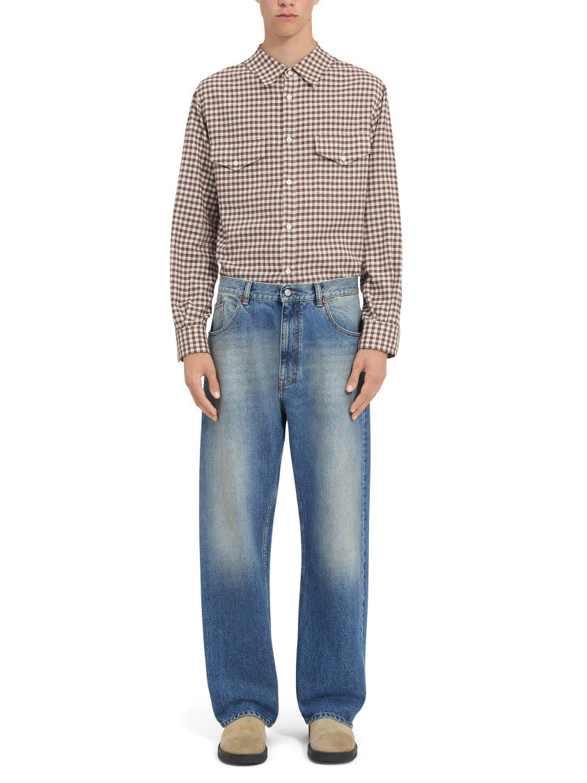 Mm6 By Maison Margiela Wide-Leg Denim Trousers With Five-Pocket Design