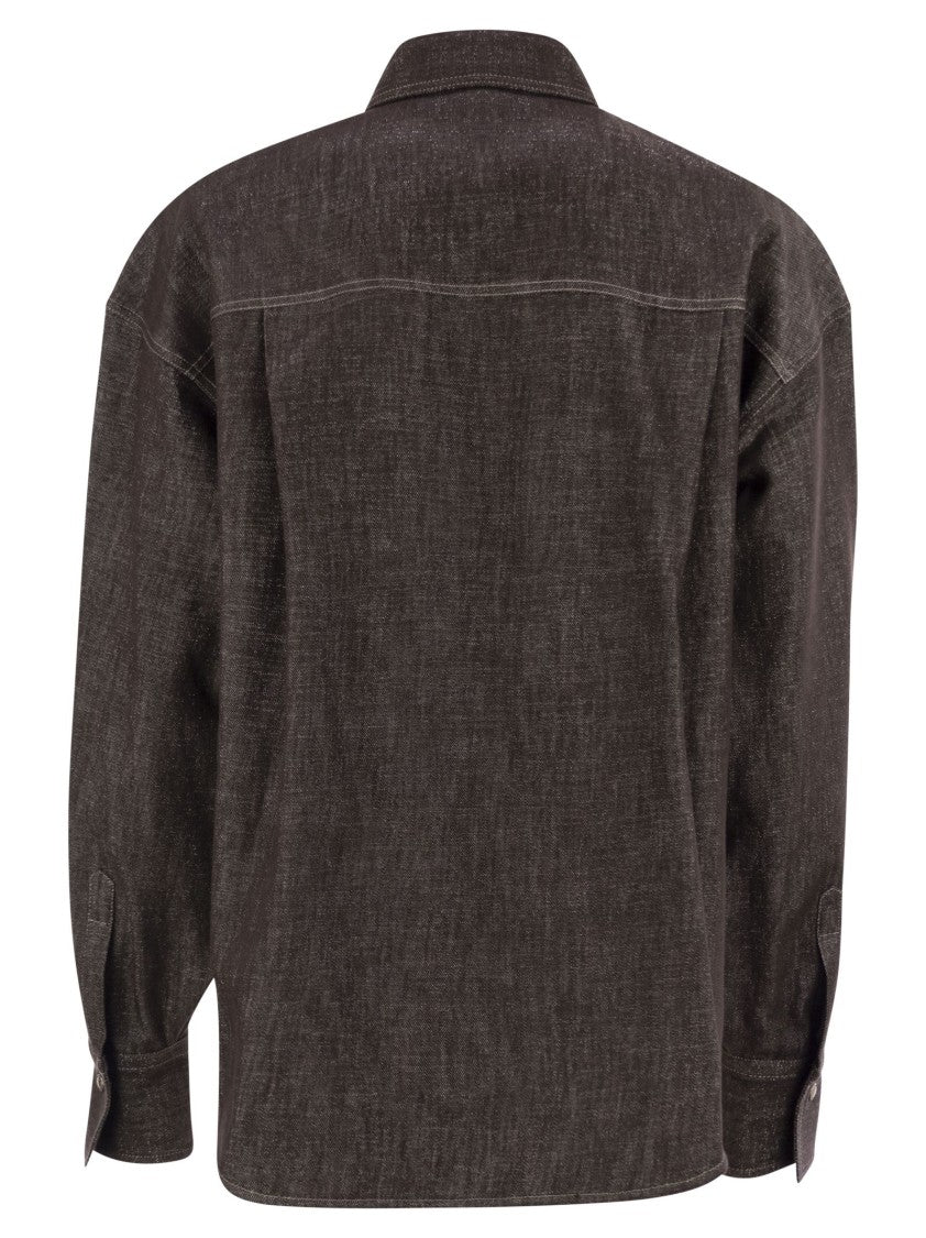Brunello Cucinelli Sparkling No-Fade Denim Shirt