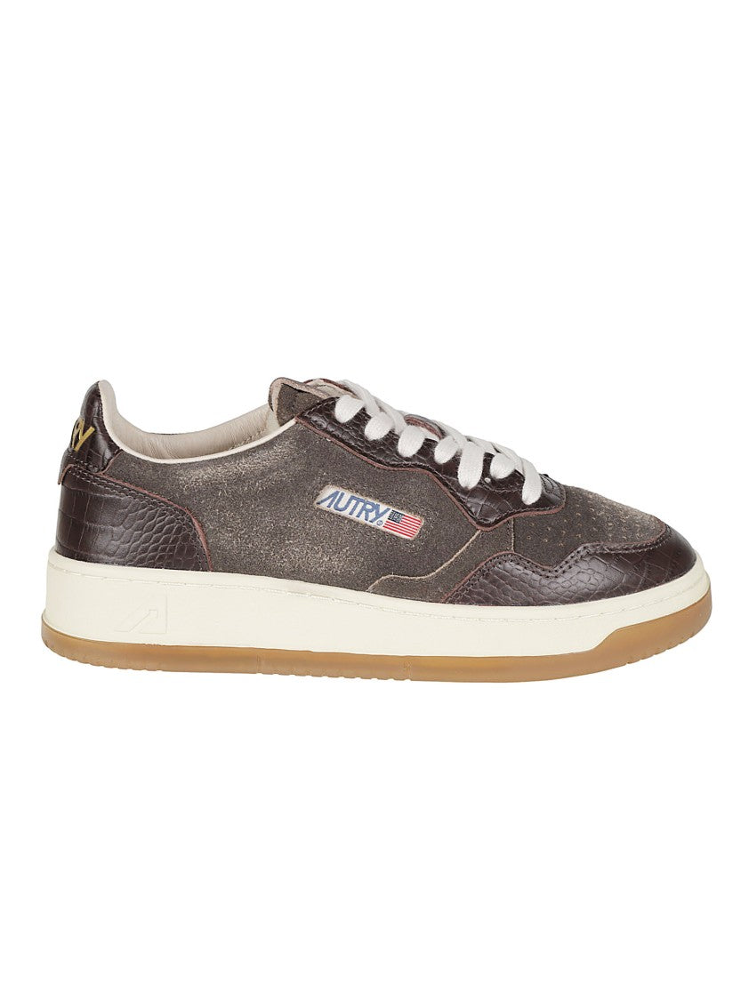 Autry Medalist Low Textured Suede Sneakers