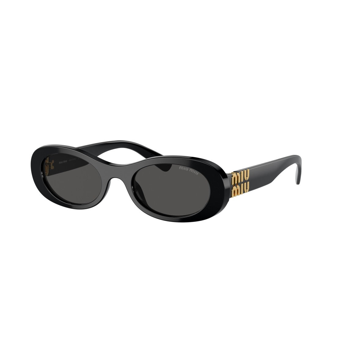 Miu Miu 0Mu 06Zs Oval-Frame Black Acetate Sunglasses