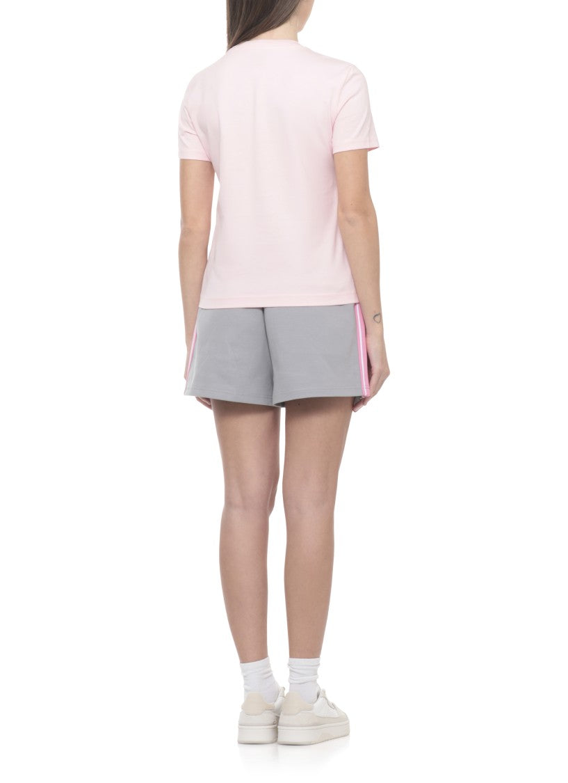 Casablanca Pink Airbrush Smiley Cotton T-Shirt