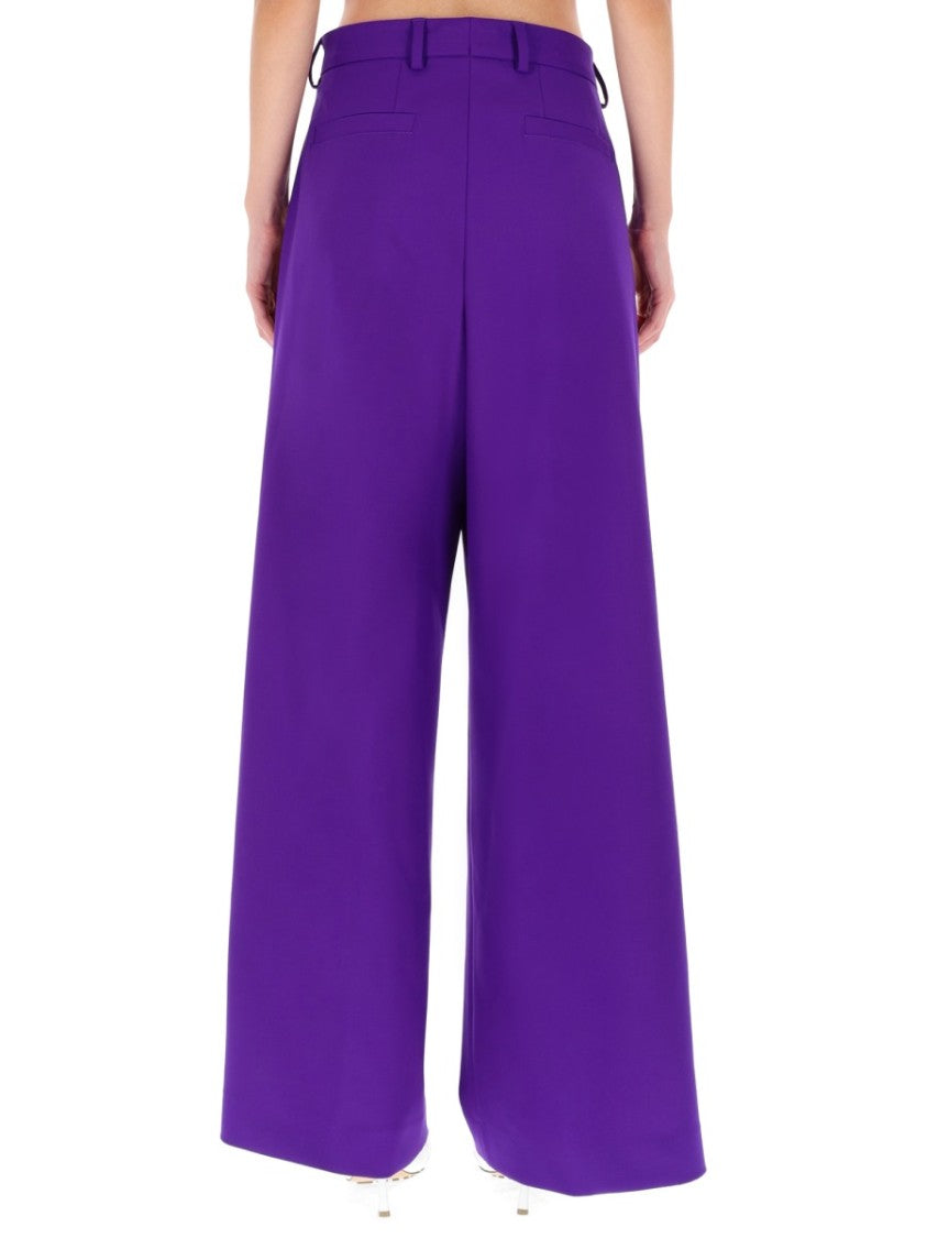 Dries Van Noten Penn Concealed Closure High-Waist Wool-Blend Wide-Leg Pants