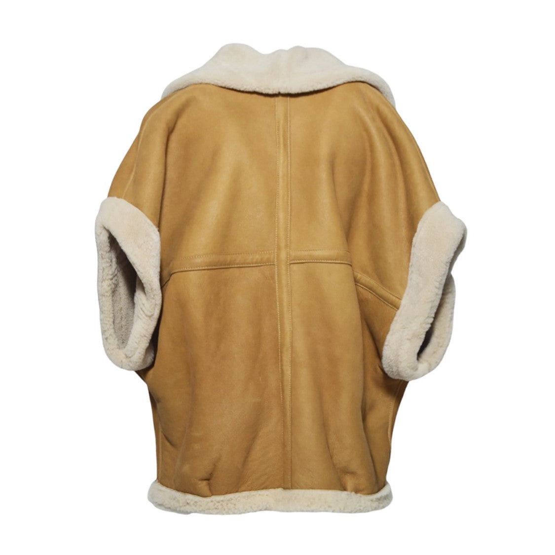 Dfour Camel Suede Shearling Jacket With Sheepskin Lining Dfour