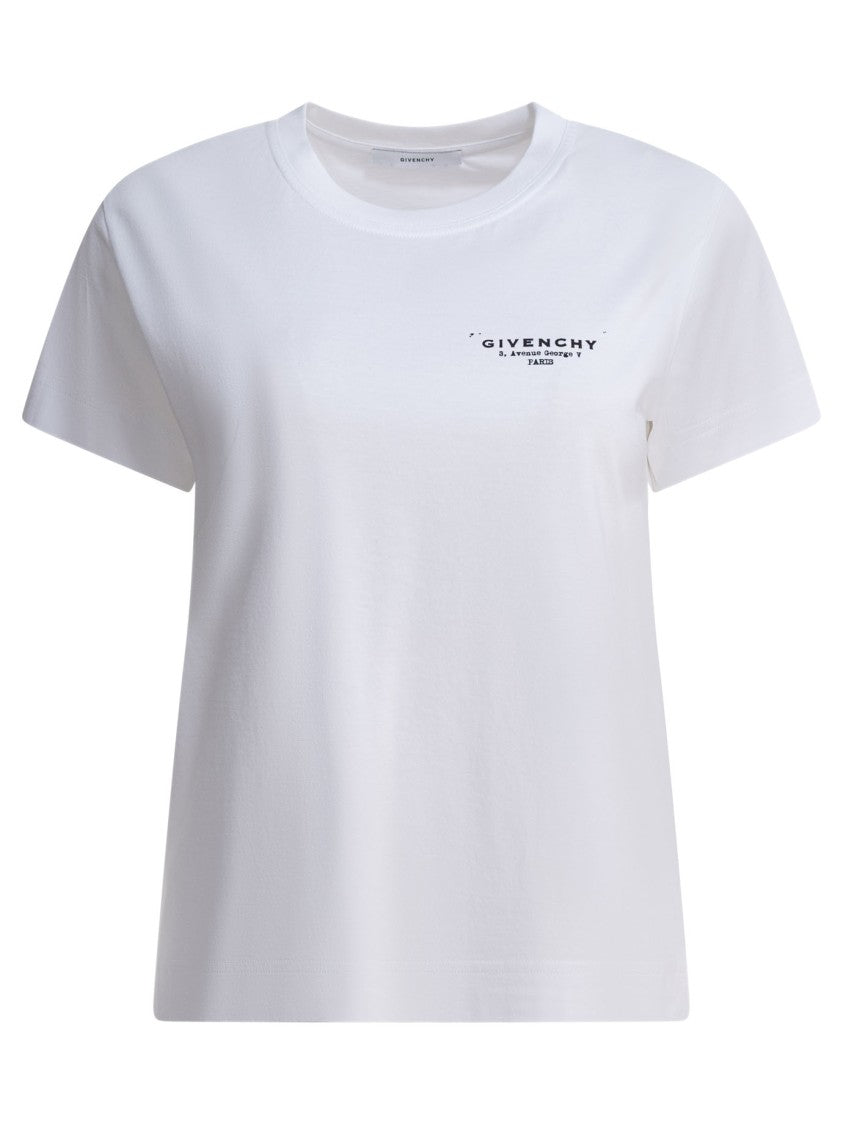 Givenchy Classic White T-Shirt With Signature Prints