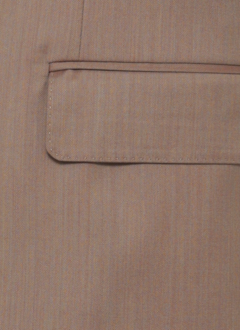 Lardini Brown Pin Lapel Wool Suit