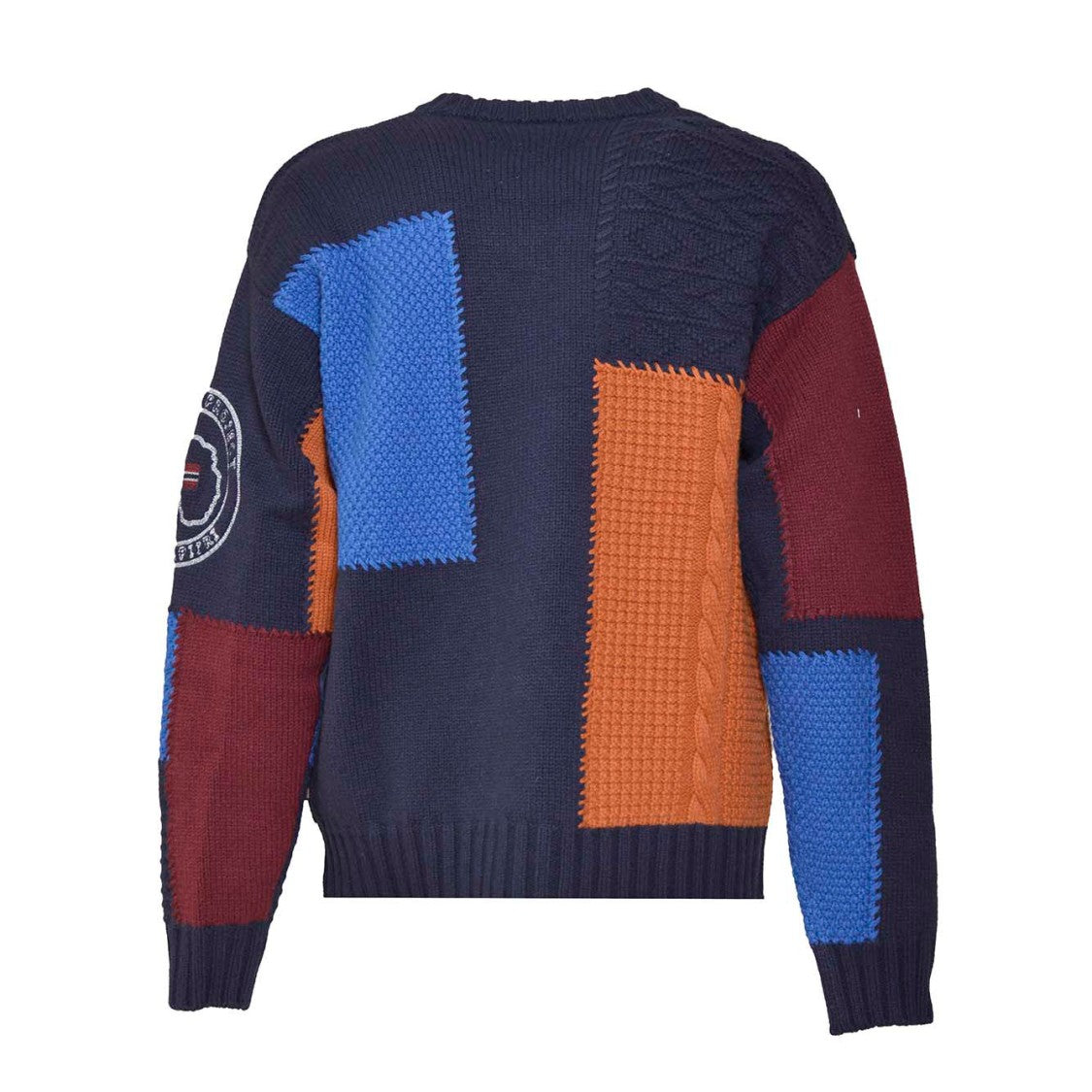 Napapijri Pullover Patchwork In Multicolored Wool