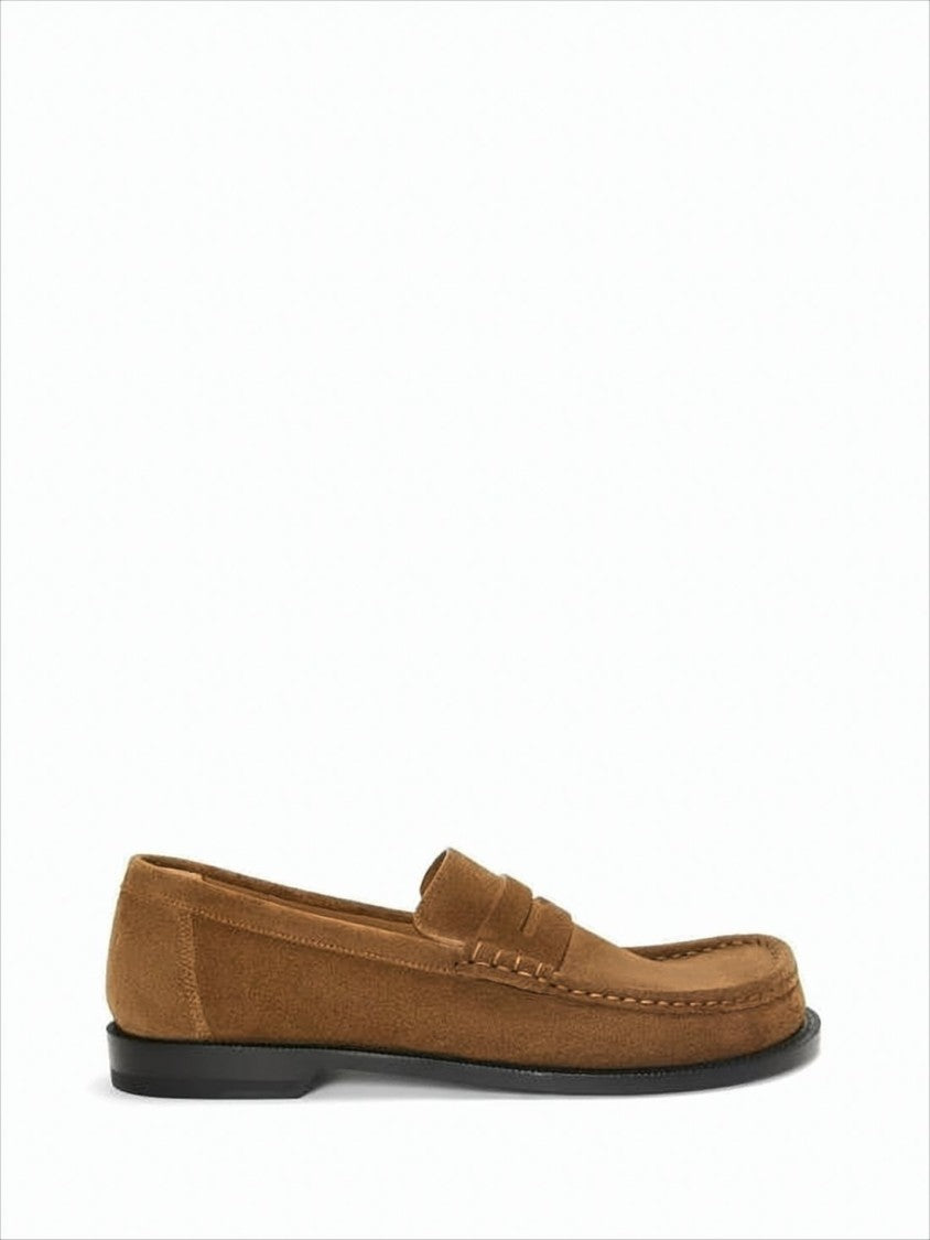 Loewe Classic Brown Suede And Calf Leather Loafers