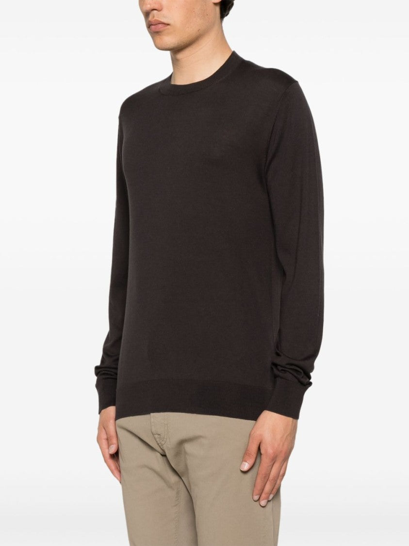 Paolo Pecora Brown Crew Neck Sweatshirt