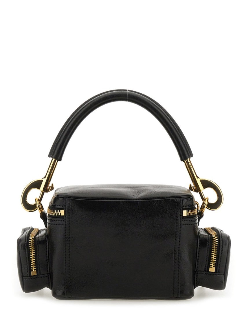 Chloé Structured Leather Camera Bag With Gold-Tone Accents