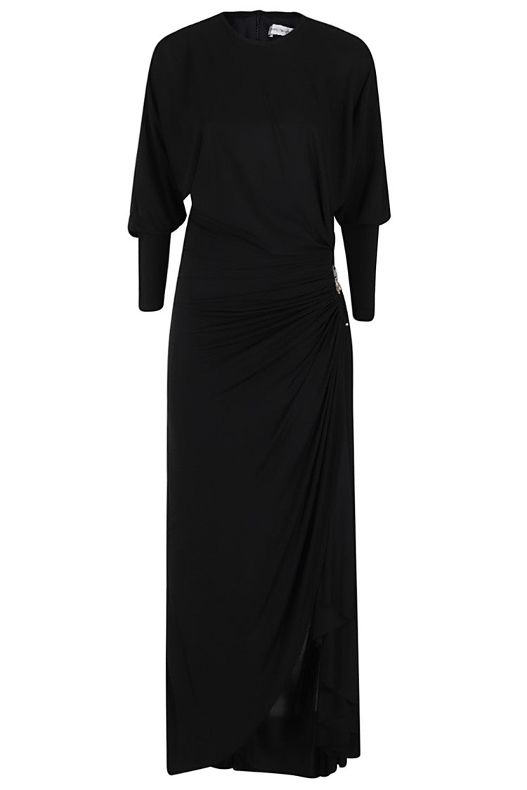 Christopher Esber Helix Crystal Stone Ls Dress