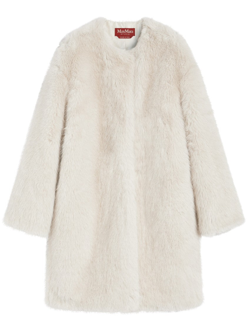 Max Mara Plush Faux Fur Coat