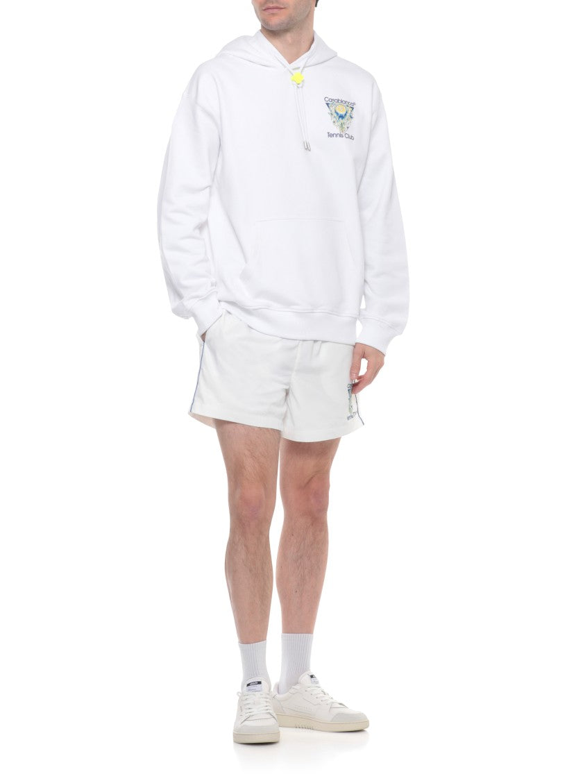 Casablanca White Tennis Club Cotton Hoodie