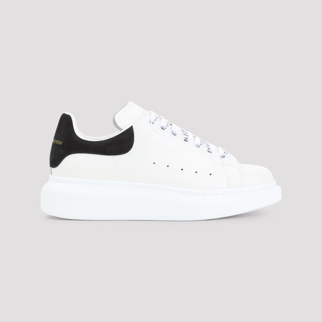 Alexander Mcqueen White Calf Leather Sneakers