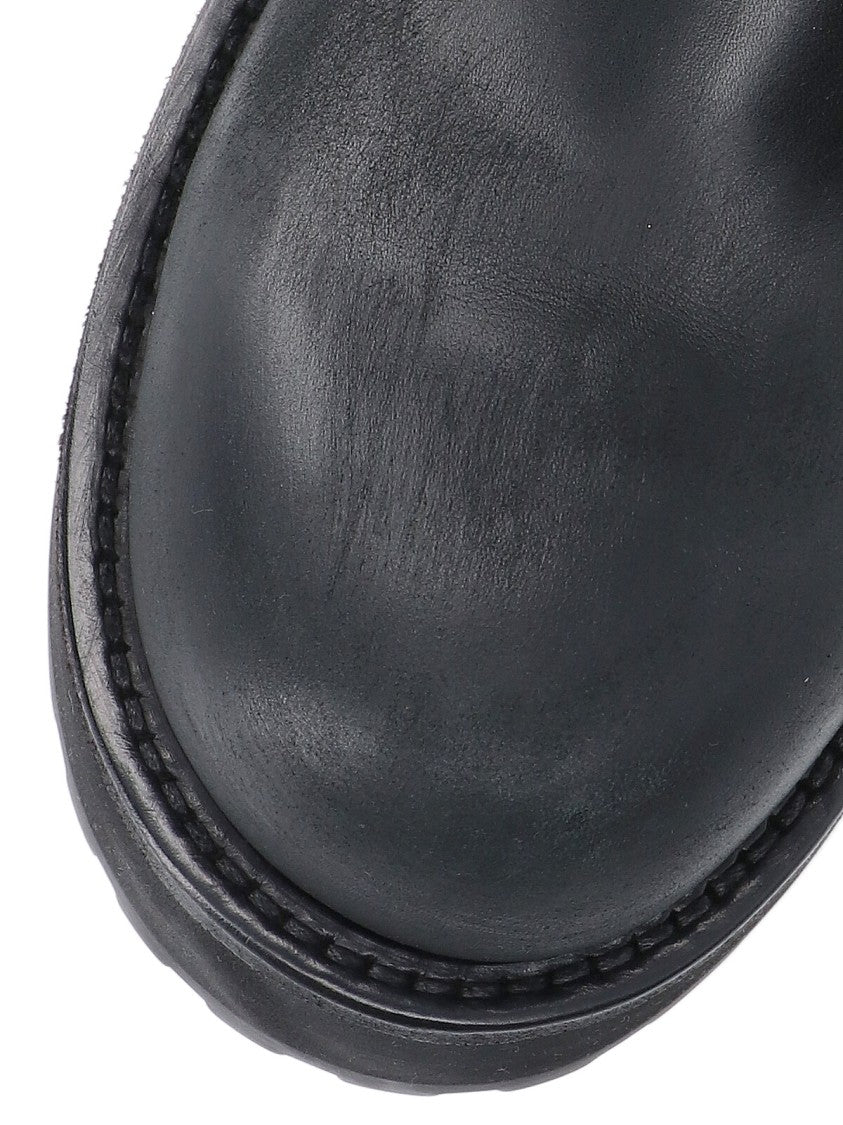 Balenciaga Black Venom Distressed Leather Boots