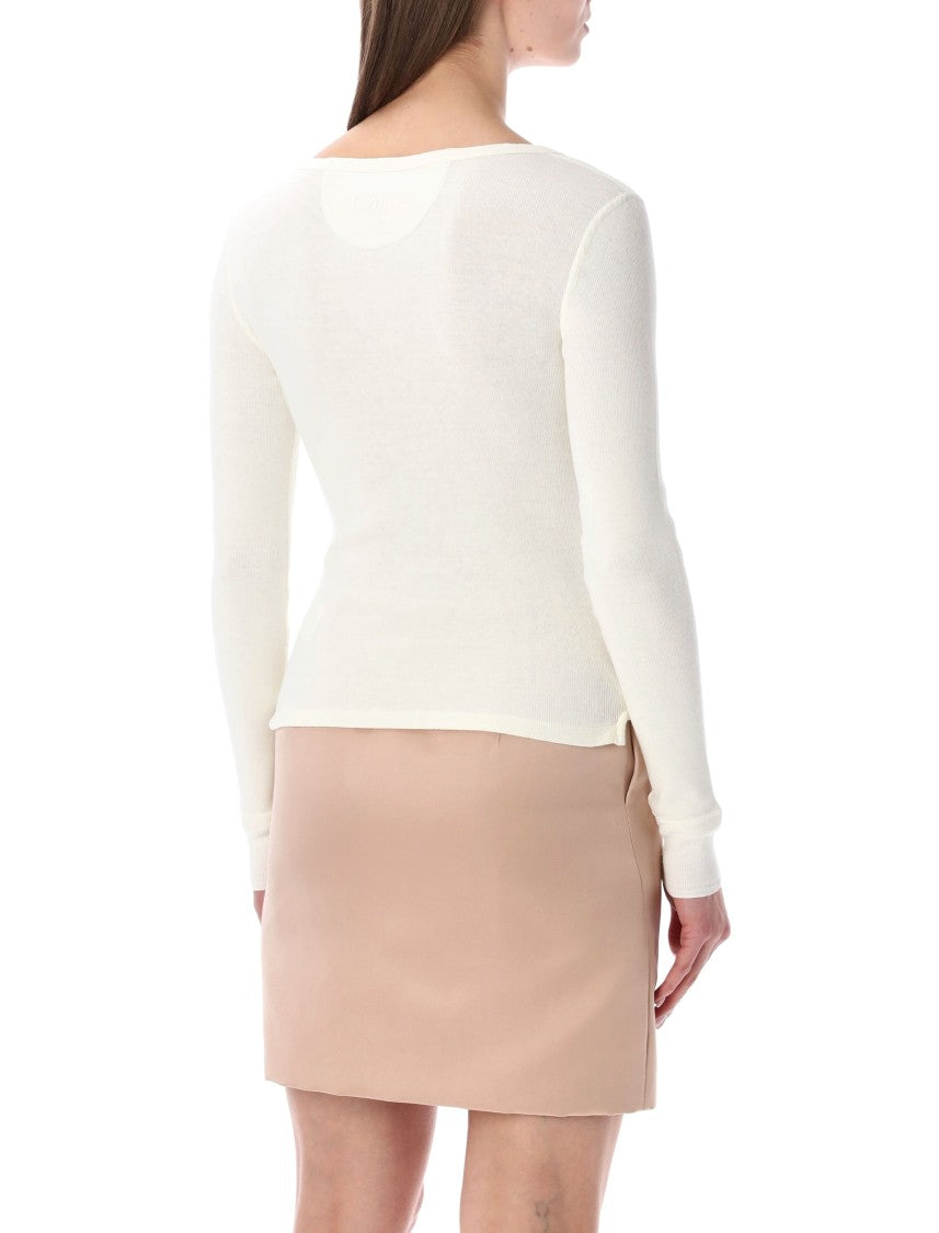 Chloé Scoop-Neck Organic Cotton Henley