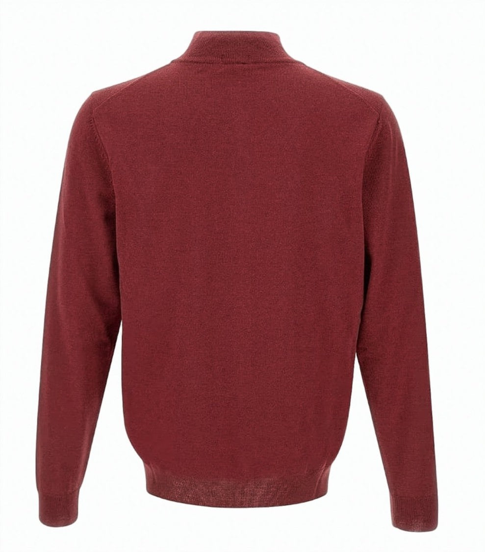 Boss Fitted High Neck Wool Sweater