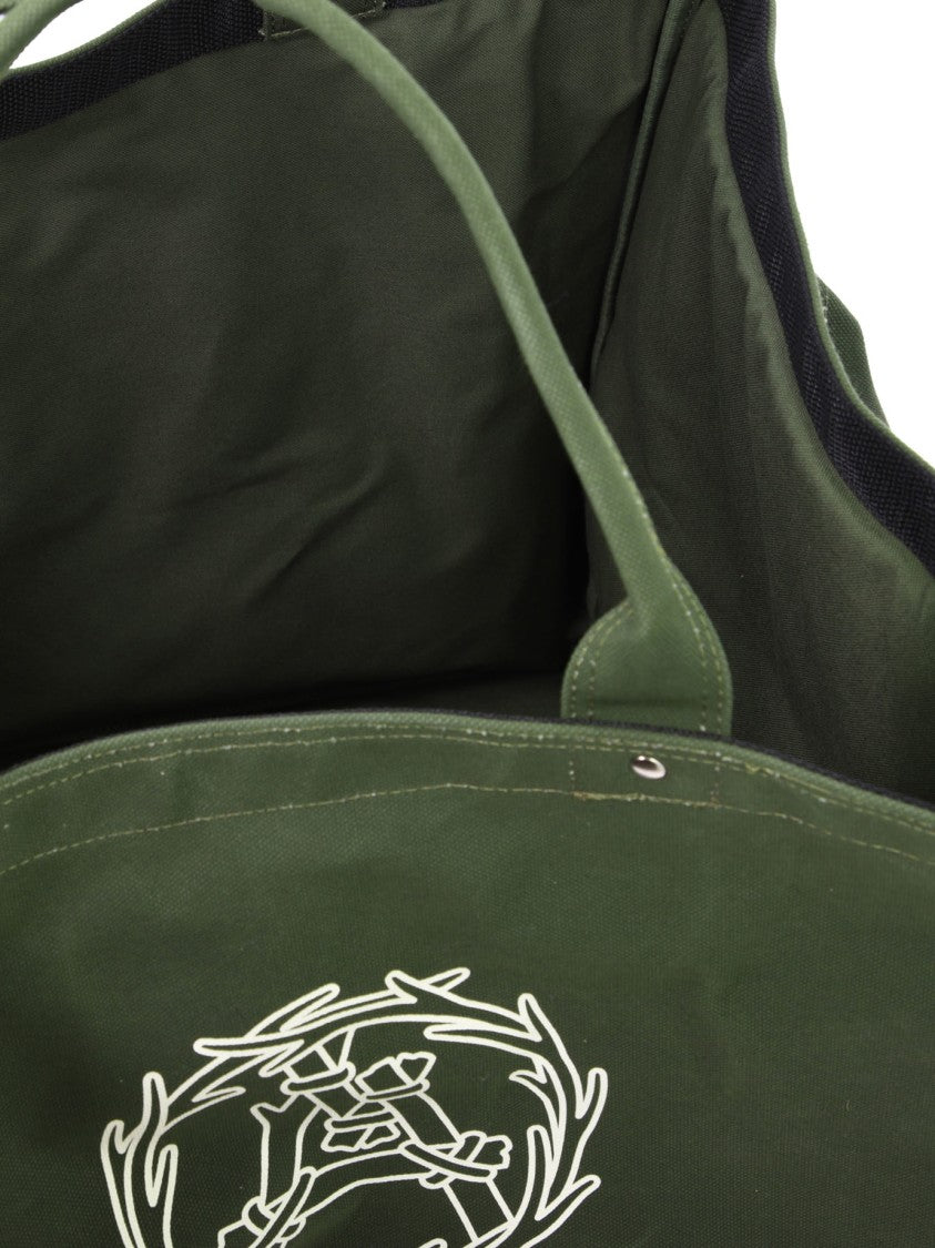 Mountain Research Deep Green Cotton Tote With Graphic Print