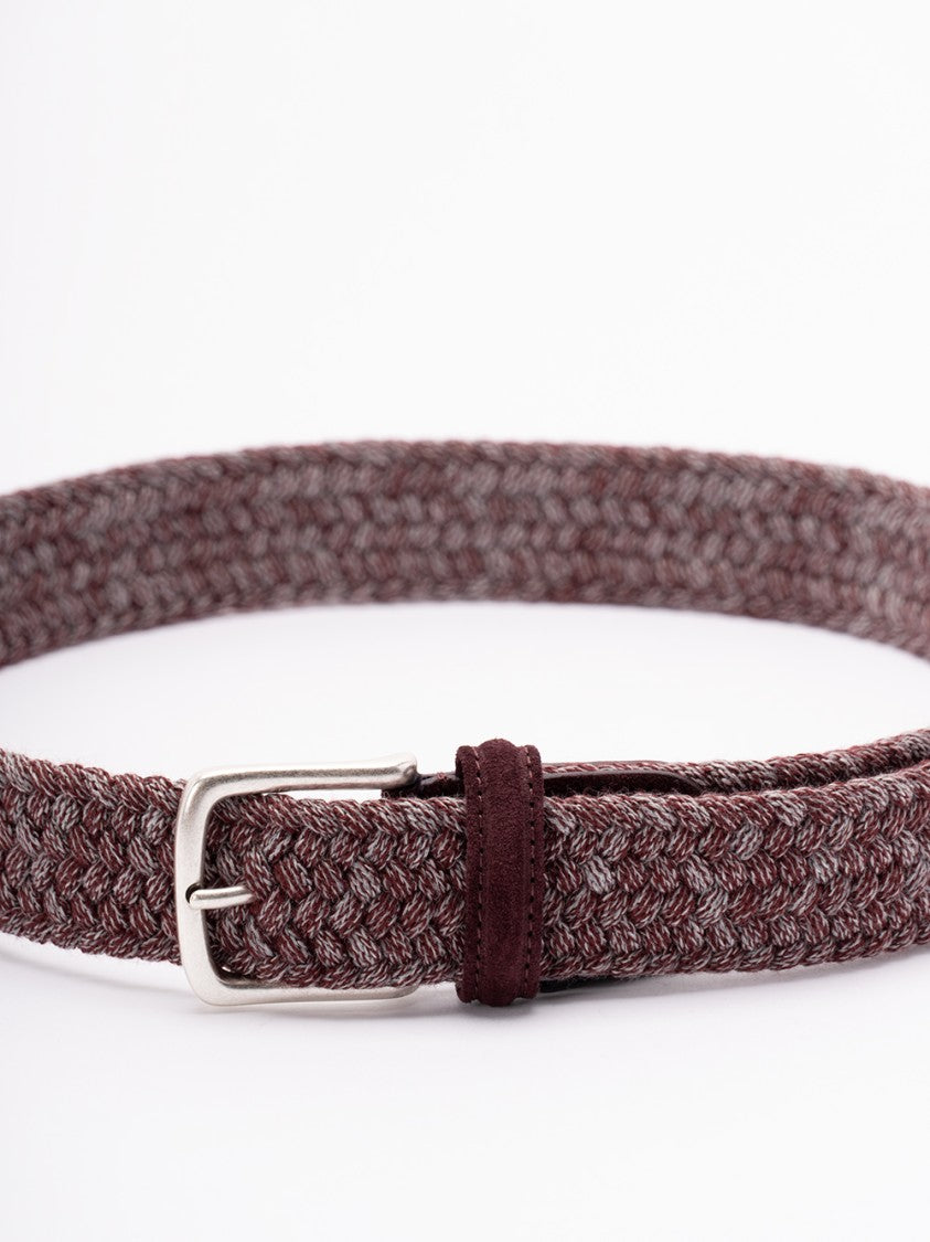 Anderson's Woven Belt With Suede Details