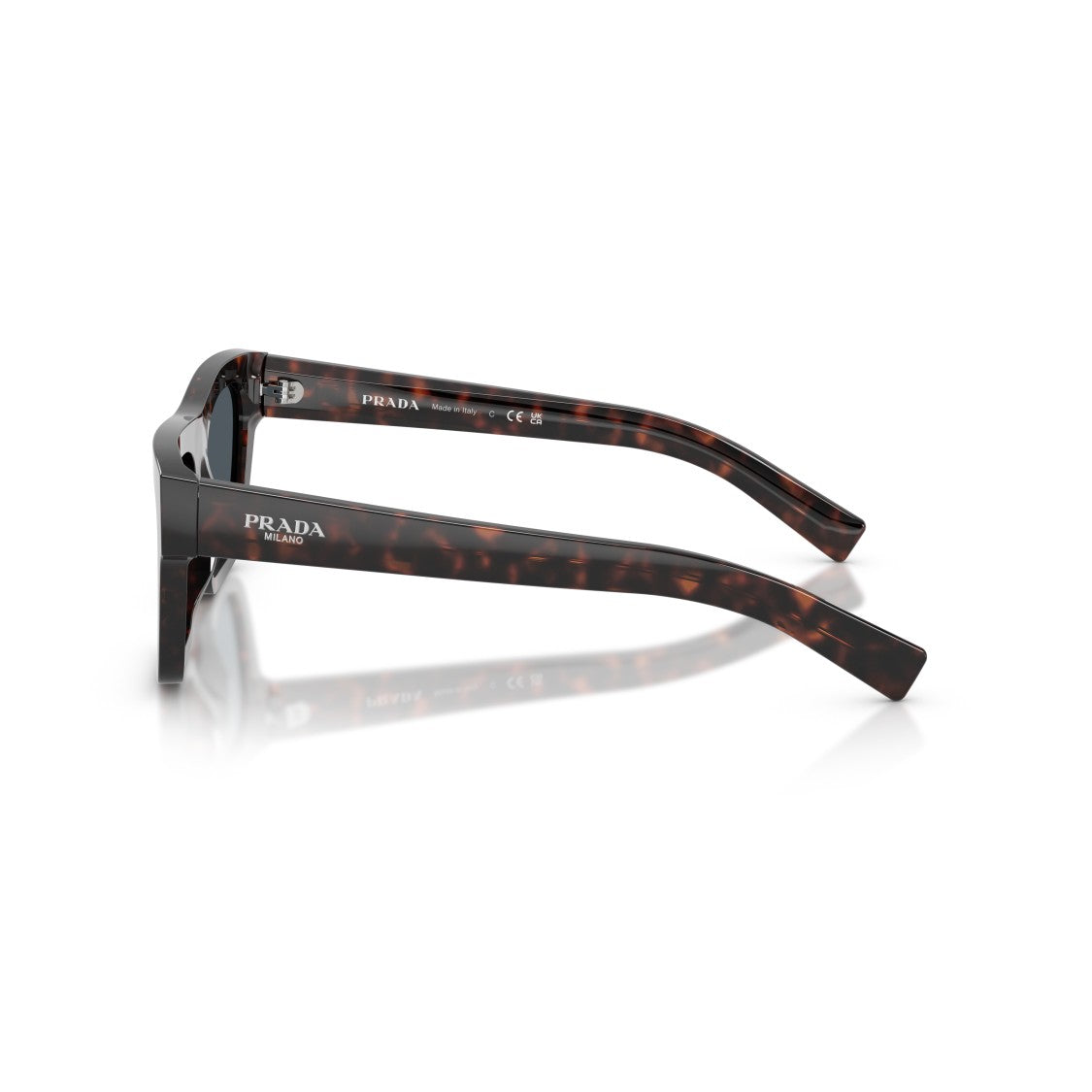 Prada 0Pr C03s Bold Rectangular Tortoiseshell Sunglasses