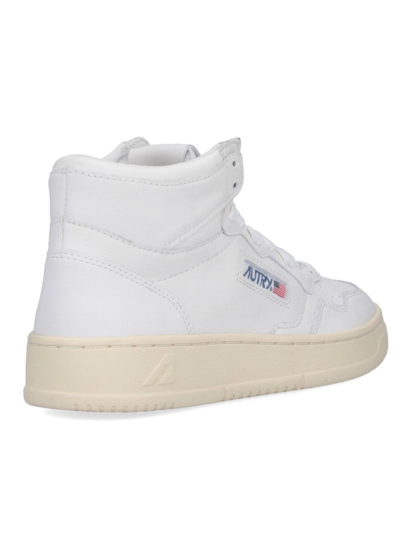 Autry "Medalist" High-Top Sneakers – White