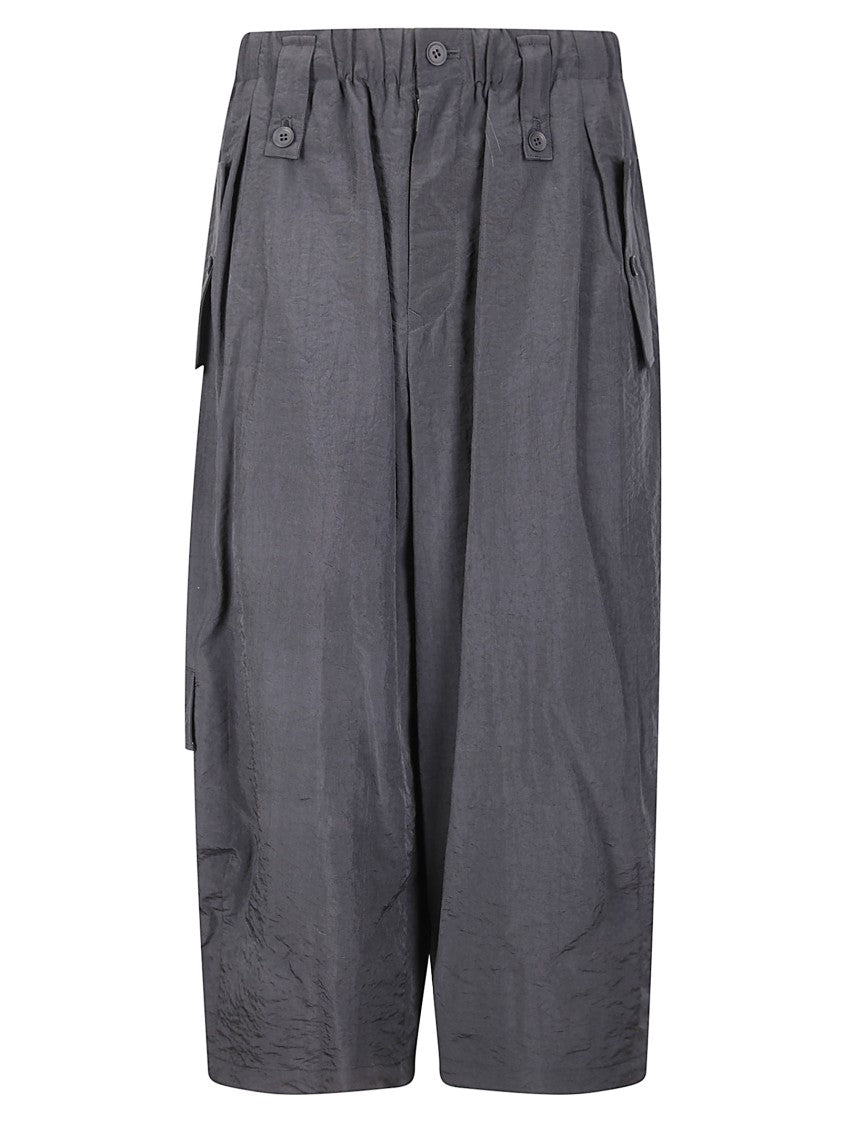 Yohji Yamamoto Wide-Leg Pants With High Waist And Smooth Texture