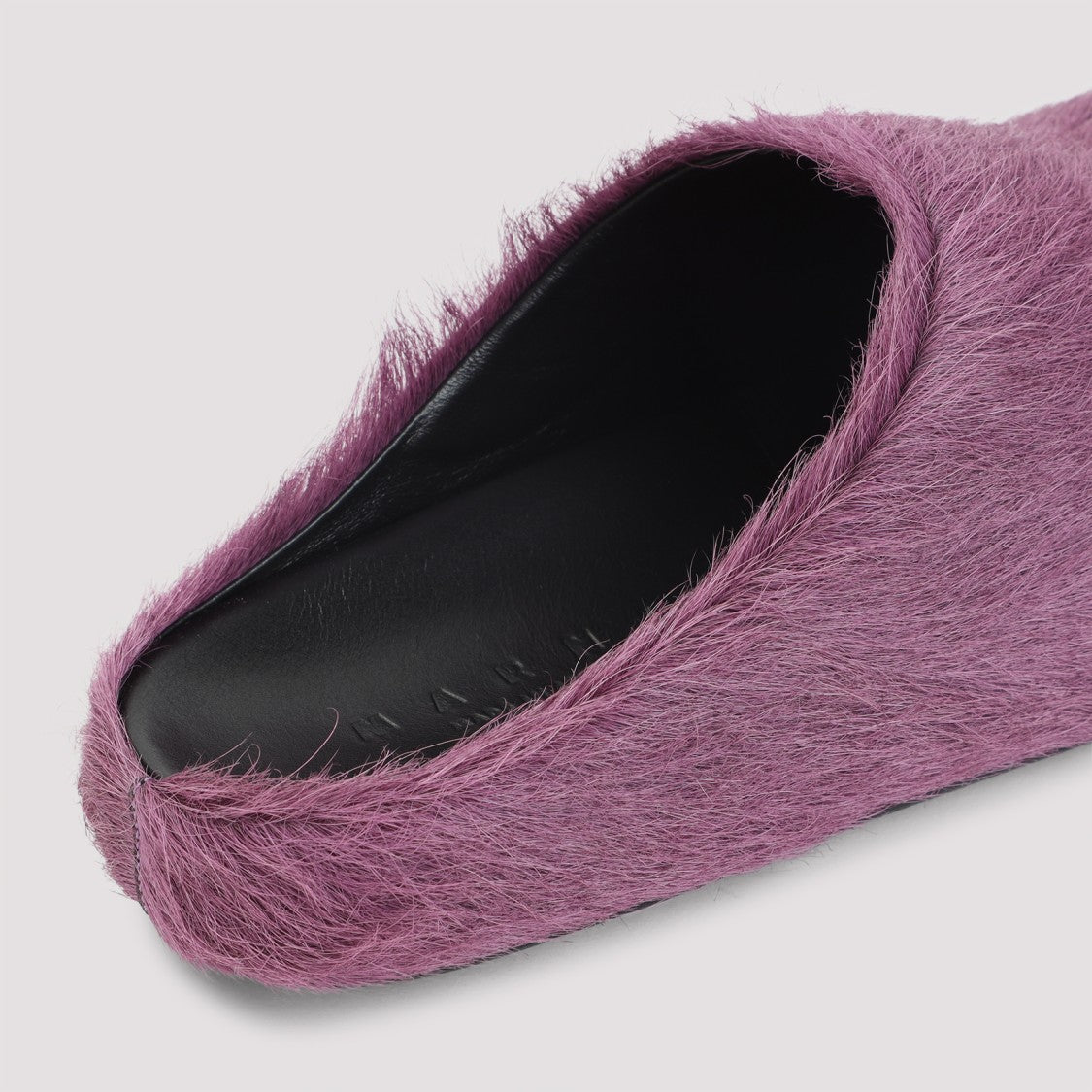 Marni Prune Violet Calf Hair Fussbett Mules