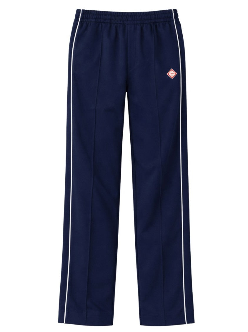 Casablanca Piquet Navy Relaxed White Piping Pants Sweatpants