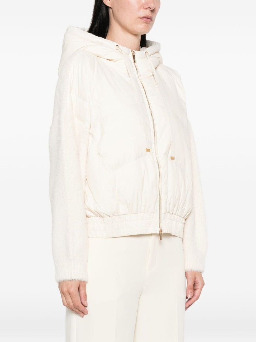 Twin-Set Textured Hooded Quilted Knit Sweater