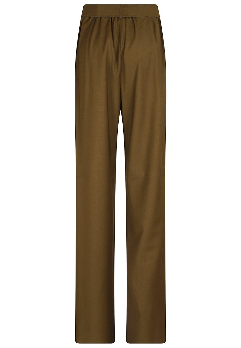 Max Mara Straight-Leg Trousers With Grosgrain Bow Detail