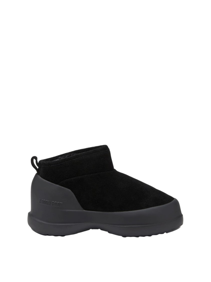 Moon Boot Luna Low Ankle Boots In Soft Suede Leather