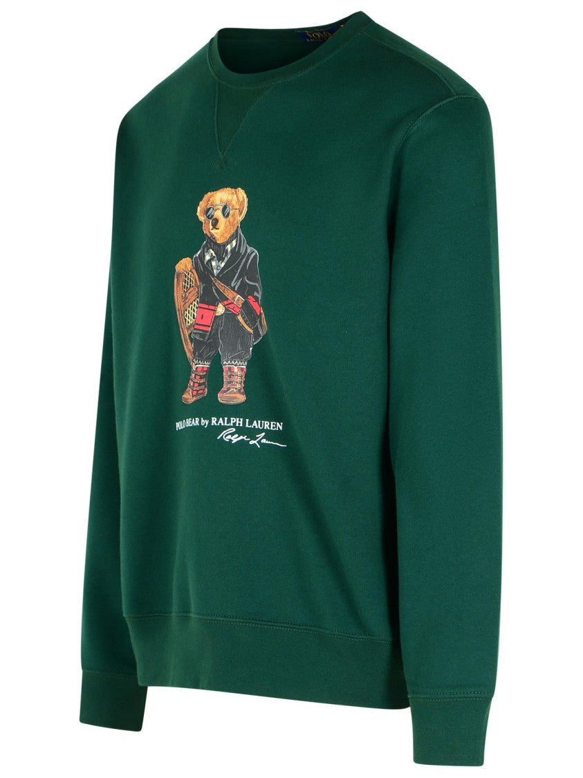 Polo Ralph Lauren 'Polo Bear' Green Cotton Blend Sweatshirt