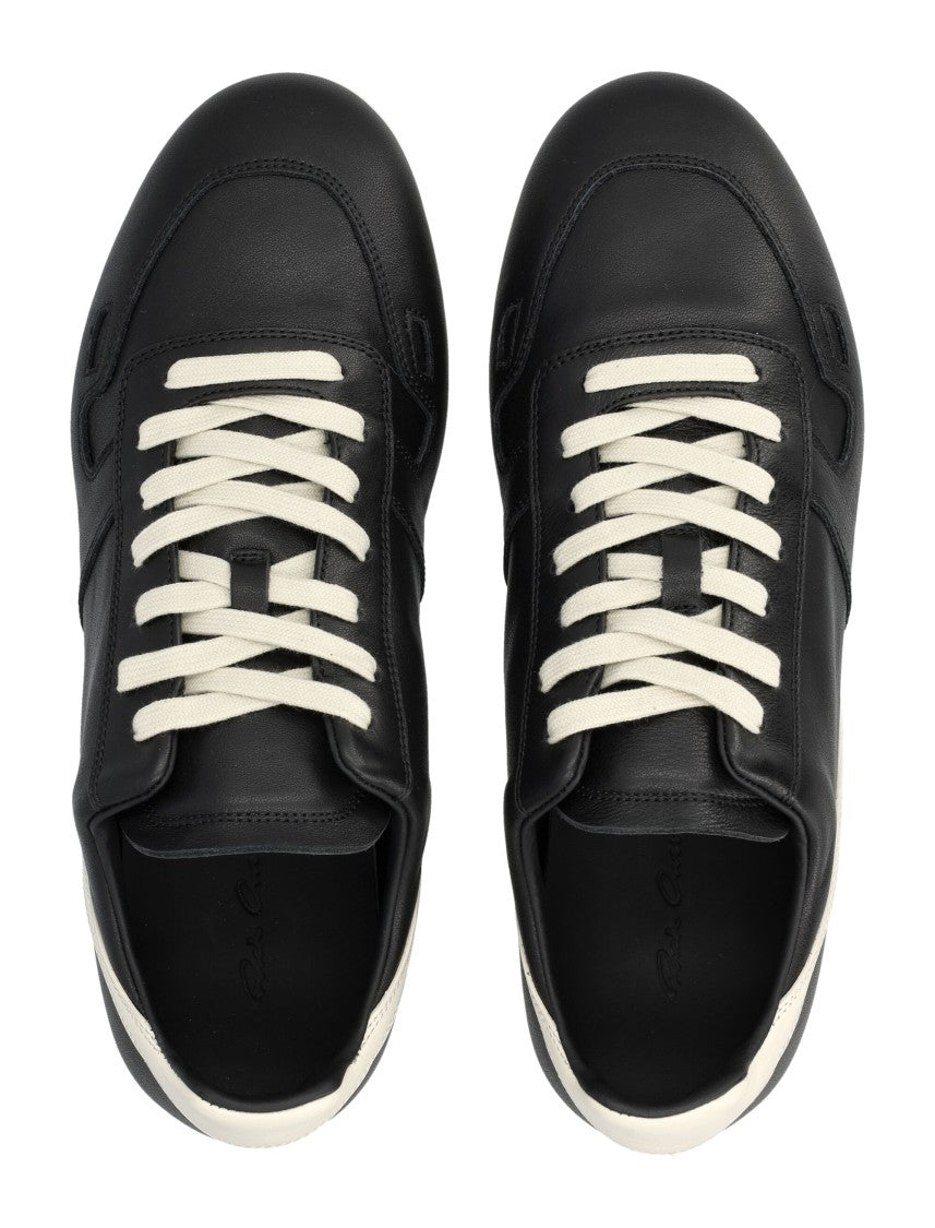 Rick Owens Minimal Black White Accent Sneakers