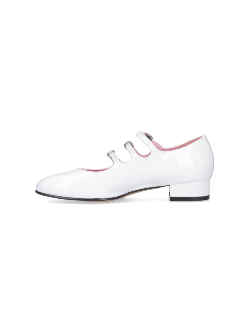 Carel Mary Jane Pumps "Ariana" In White Patent Leather