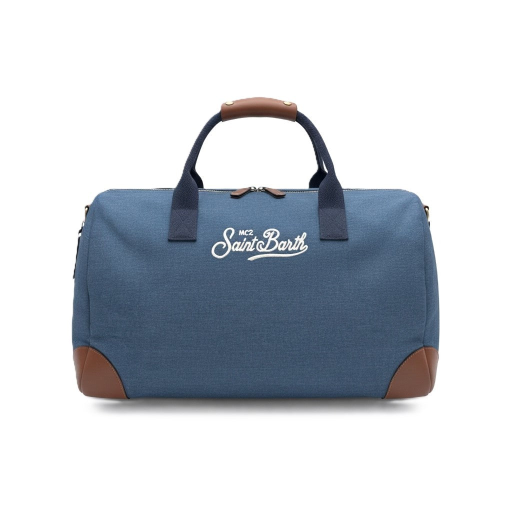 Mc2 Saint Barth Structured Duffle Bag With Leather Accents