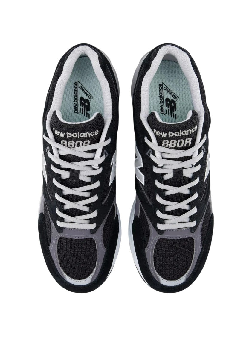New Balance Black 880R Leather Mesh-Blend Sneakers