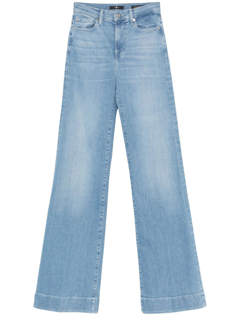 7 For All Mankind Wide-Leg Denim Jeans With High Waist