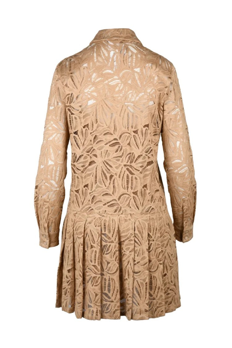 Max Mara Edotto Lace Dress Slip - Brown