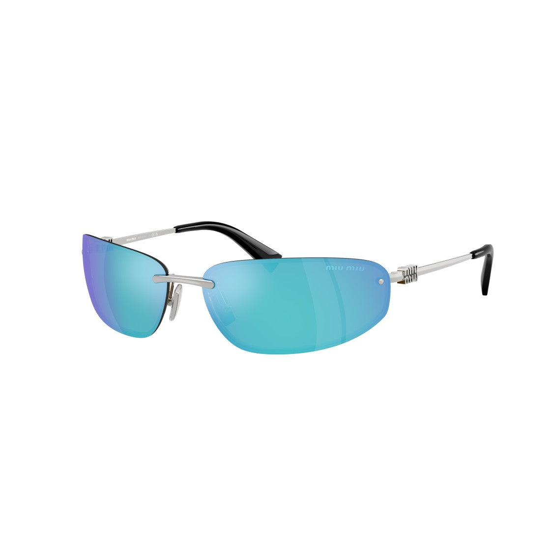 Miu Miu 0Mu A50s Rimless Silver Sunglasses